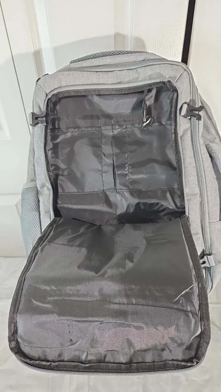 AREYTECO Large Travel Laptop Backpack with USB Charging Port Heather Grey